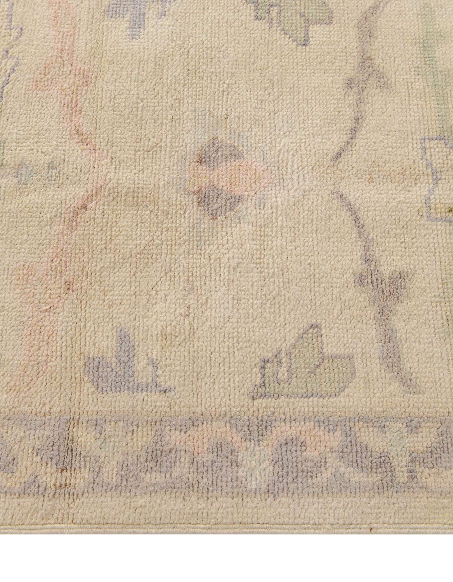 2' 7 x 9' 11 Hand Knotted Oushak Wool Runner Rug