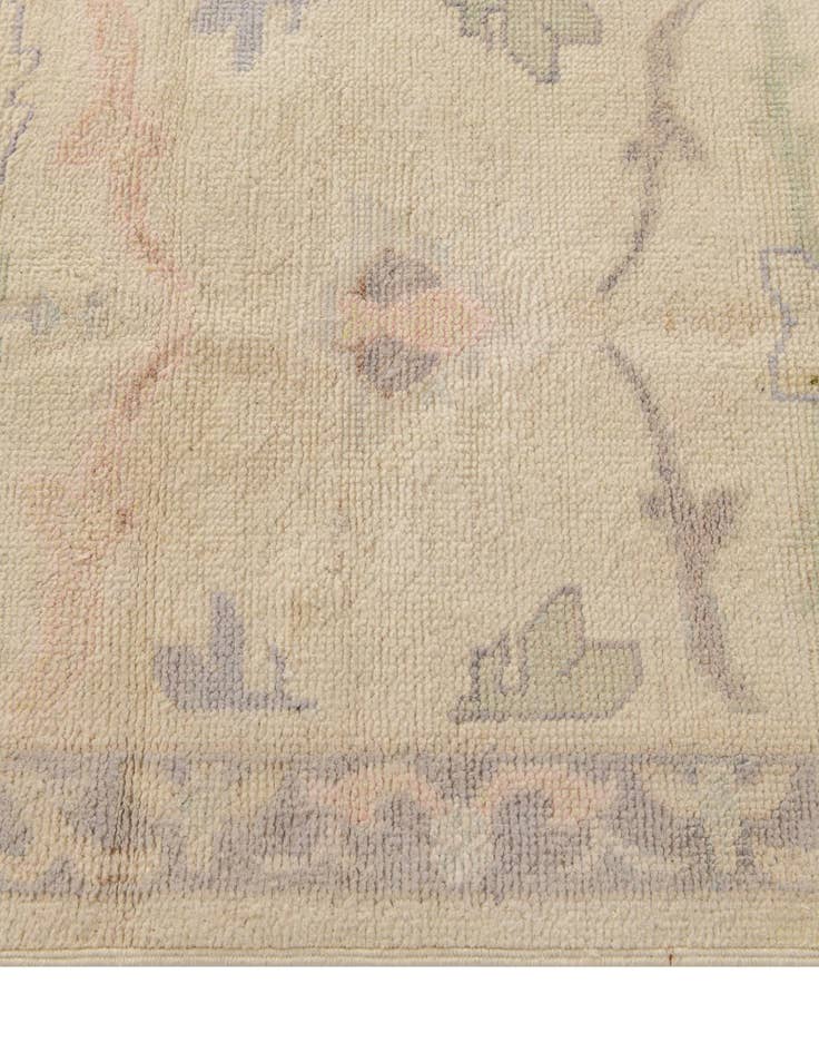 Detail image of 2' 7 x 9' 11  Hand Knotted Oushak Wool Runner Rug