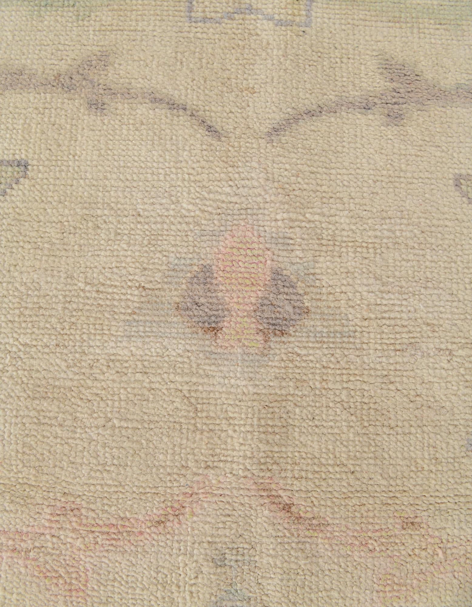 2' 7 x 9' 11 Hand Knotted Oushak Wool Runner Rug
