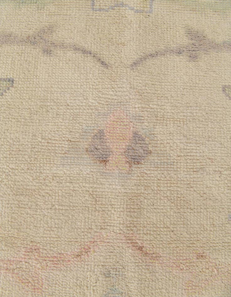 Detail image of 2' 7 x 9' 11  Hand Knotted Oushak Wool Runner Rug