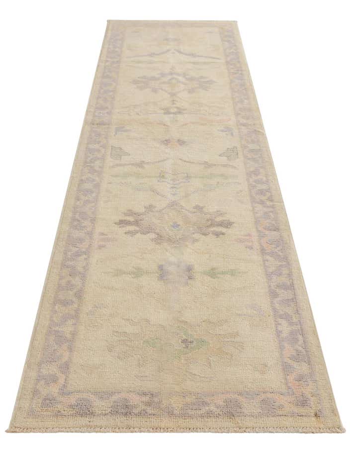2' 7 x 9' 11 Hand Knotted Oushak Wool Runner Rug