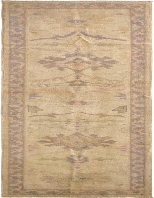 Detail image of 2' 7 x 9' 11 Hand Knotted Oushak Wool Runner Rug