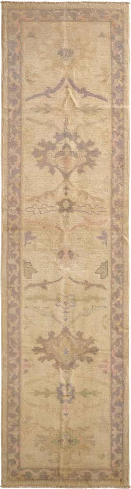 2' 7 x 9' 11 Hand Knotted Oushak Wool Runner Rug
