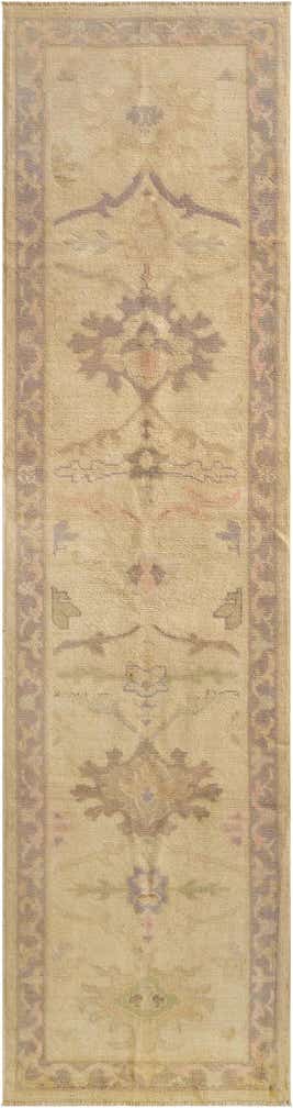 2' 7 x 9' 11 Hand Knotted Oushak Wool Runner Rug