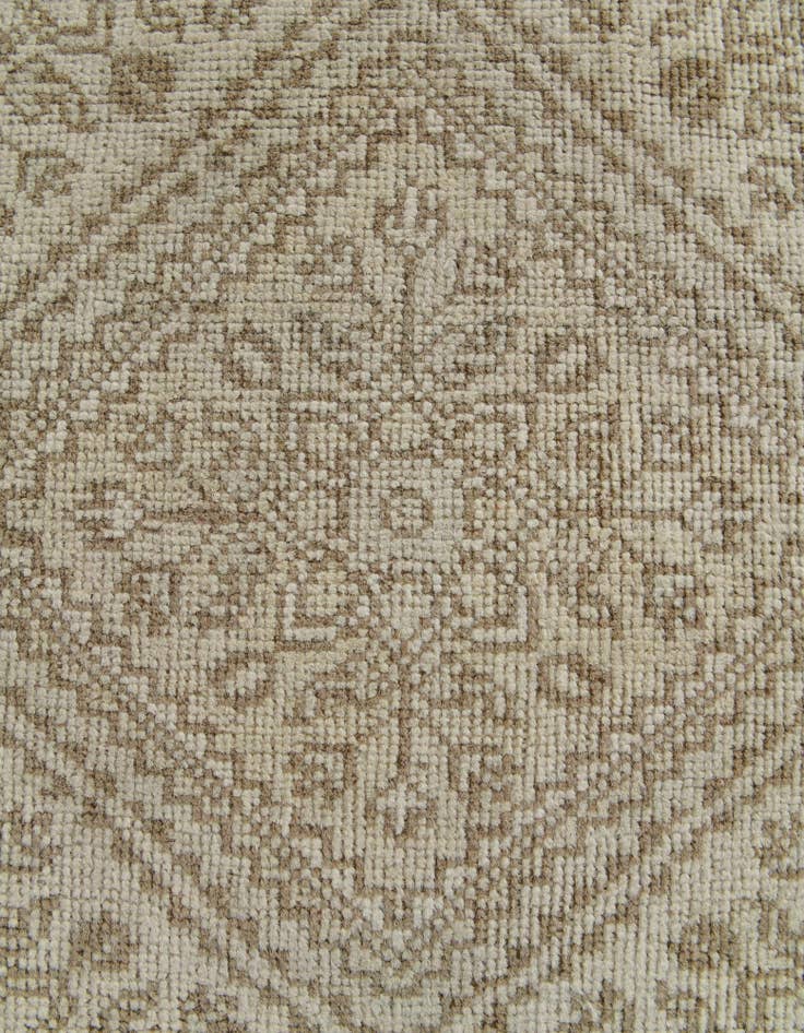 Detail image of 2' 8 x 12' 11  Hand Knotted Oushak Wool Runner Rug