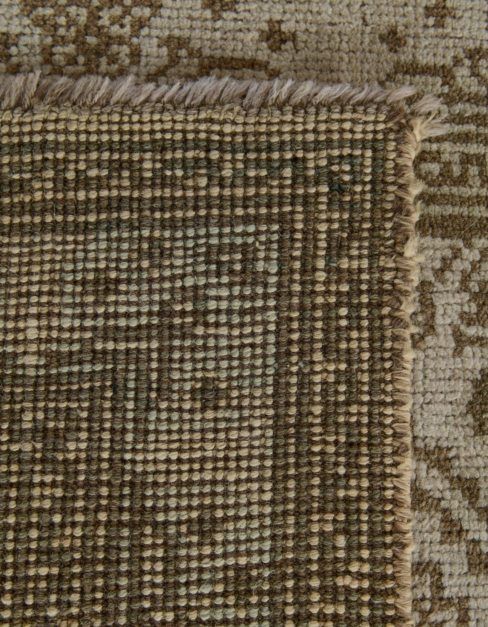 2' 8 x 12' 11 Hand Knotted Oushak Wool Runner Rug