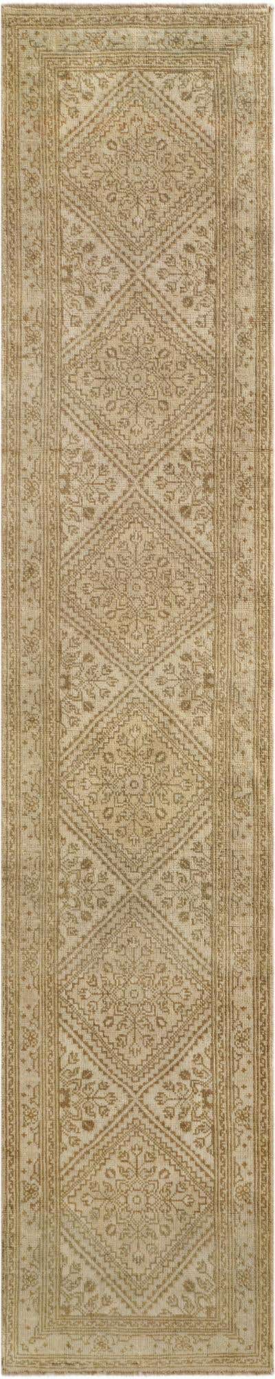 2' 8 x 12' 11 Hand Knotted Oushak Wool Runner Rug