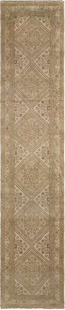 2' 8 x 12' 11 Hand Knotted Oushak Wool Runner Rug