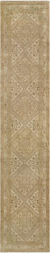 2' 8 x 12' 11 Hand Knotted Oushak Wool Runner Rug