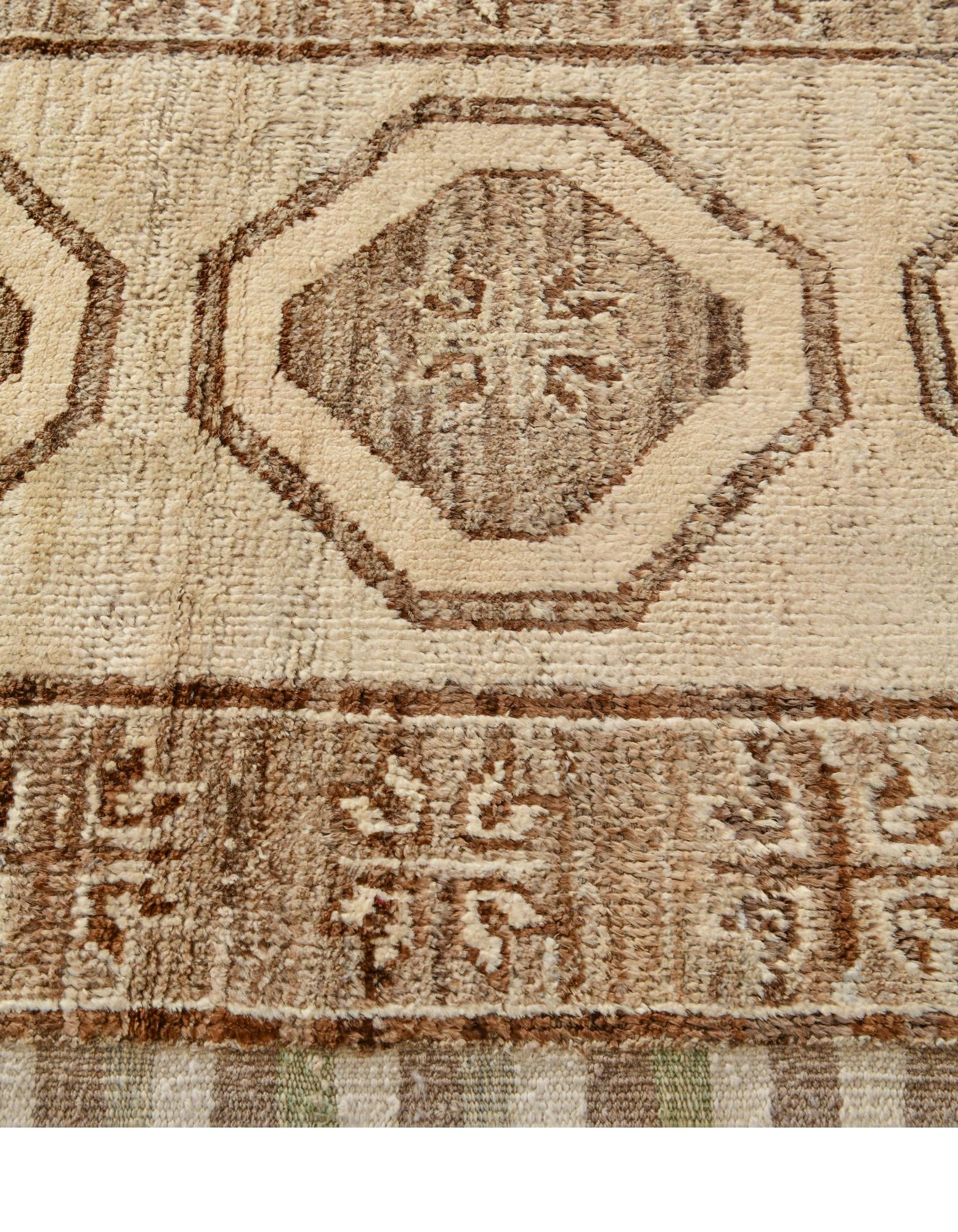 2' 9 x 12' 1 Hand Knotted Oushak Wool Runner Rug