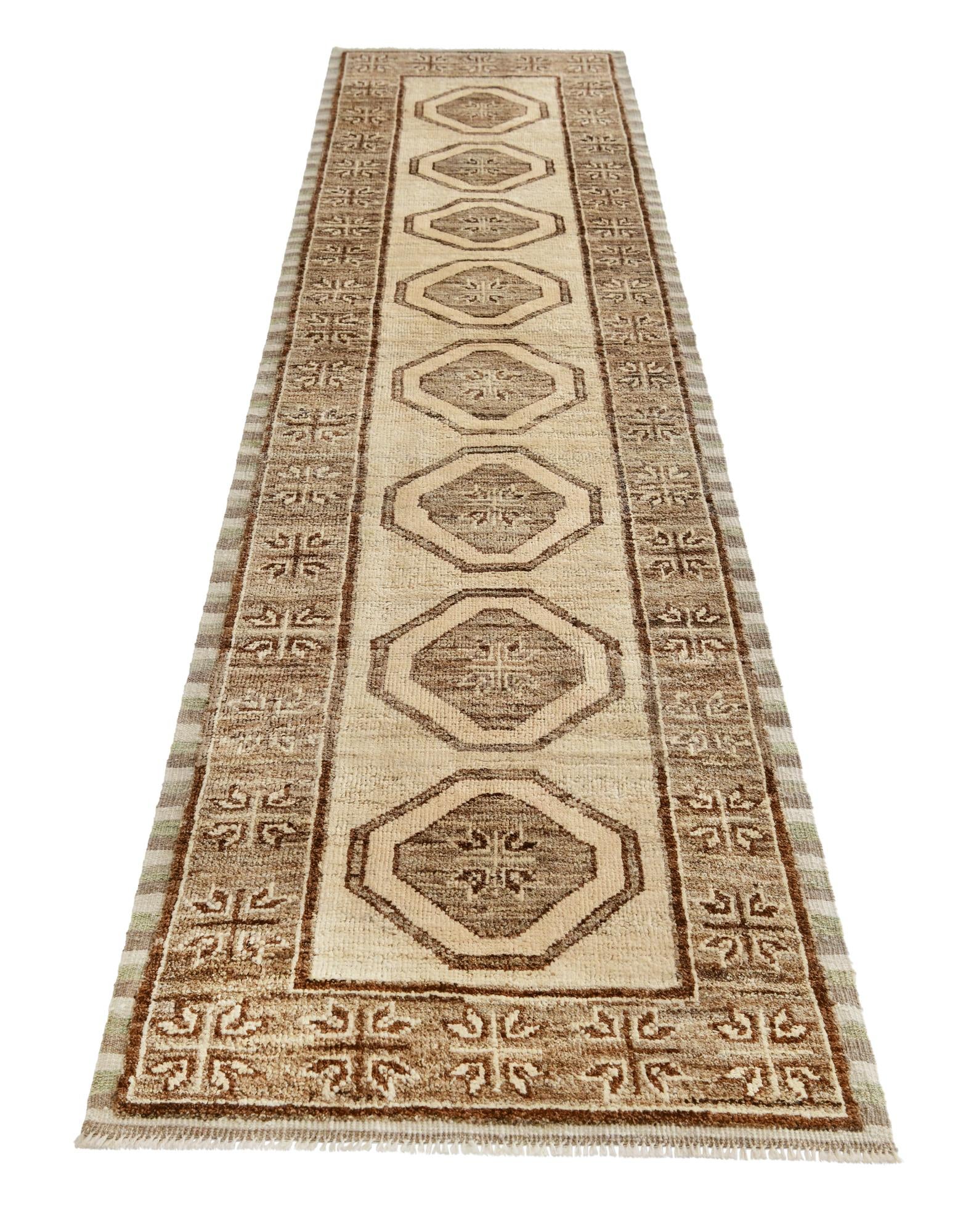 2' 9 x 12' 1 Hand Knotted Oushak Wool Runner Rug