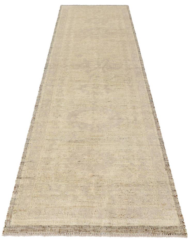 Detail image of 2' 9 x 10' 3 Hand Knotted Oushak Wool Runner Rug