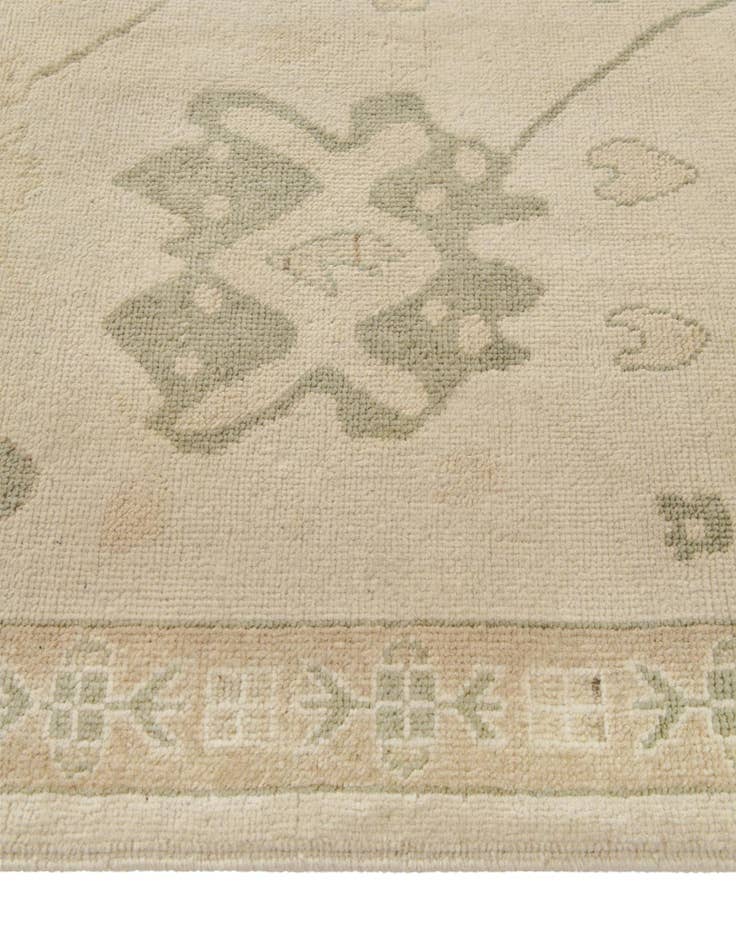 Detail image of 2' 11 x 10'  Hand Knotted Oushak Wool Runner Rug