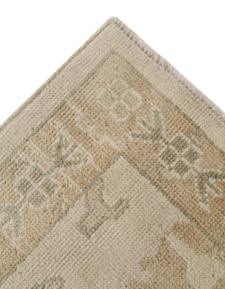 Detail image of 2' 11 x 10'  Hand Knotted Oushak Wool Runner Rug
