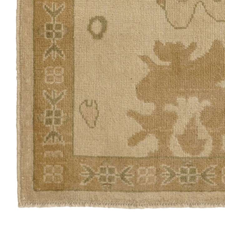 2' 11 x 10' Hand Knotted Oushak Wool Runner Rug