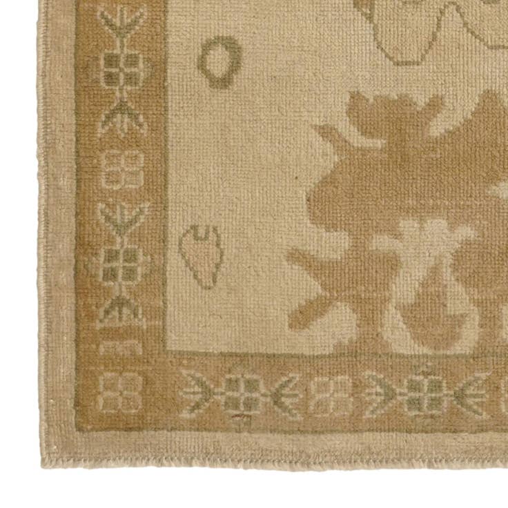 Detail image of 2' 11 x 10' Hand Knotted Oushak Wool Runner Rug