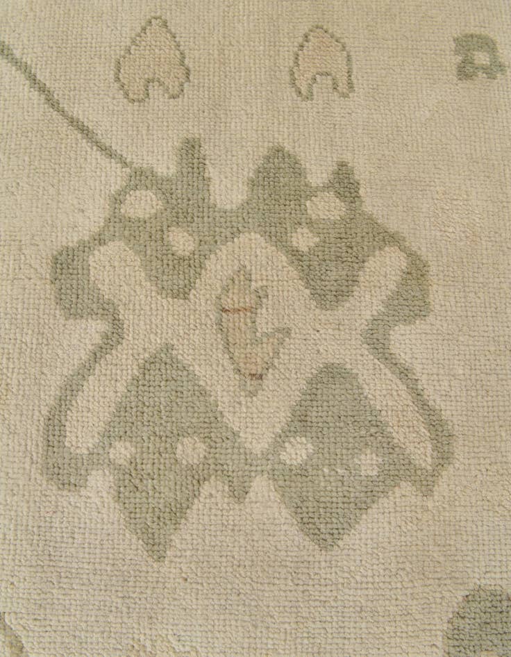 Detail image of 2' 11 x 10'  Hand Knotted Oushak Wool Runner Rug