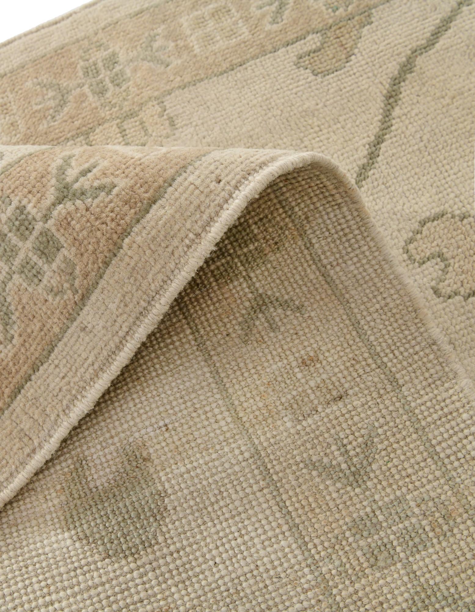 2' 11 x 10' Hand Knotted Oushak Wool Runner Rug