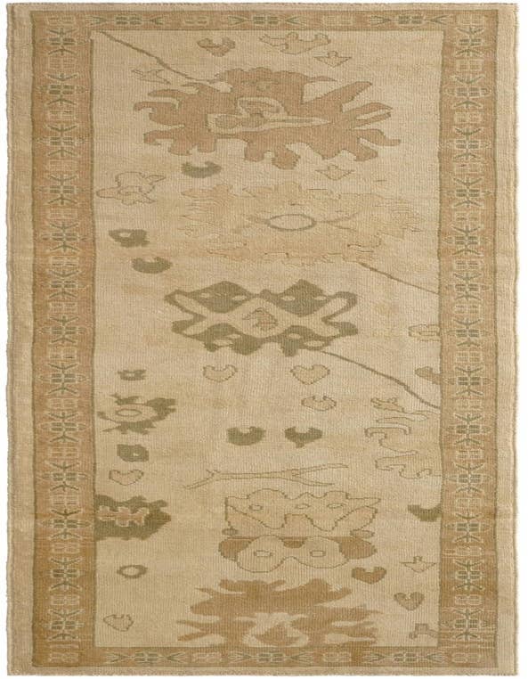 Detail image of 2' 11 x 10' Hand Knotted Oushak Wool Runner Rug