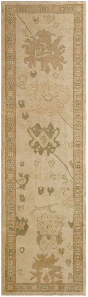 2' 11 x 10' Hand Knotted Oushak Wool Runner Rug