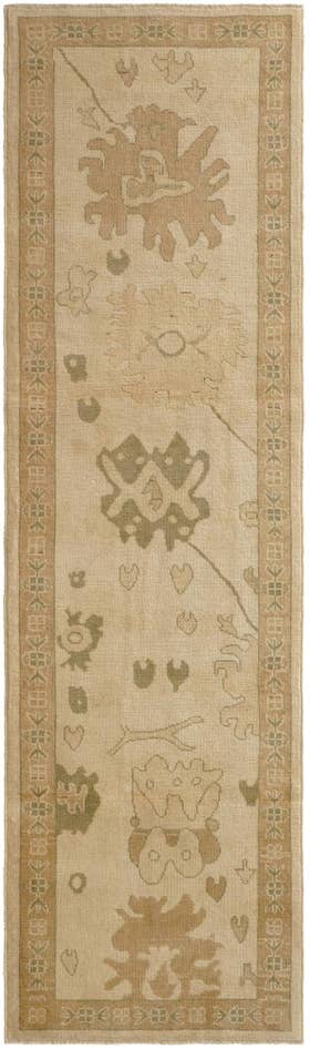 Detail image of 2' 11 x 10' Hand Knotted Oushak Wool Runner Rug