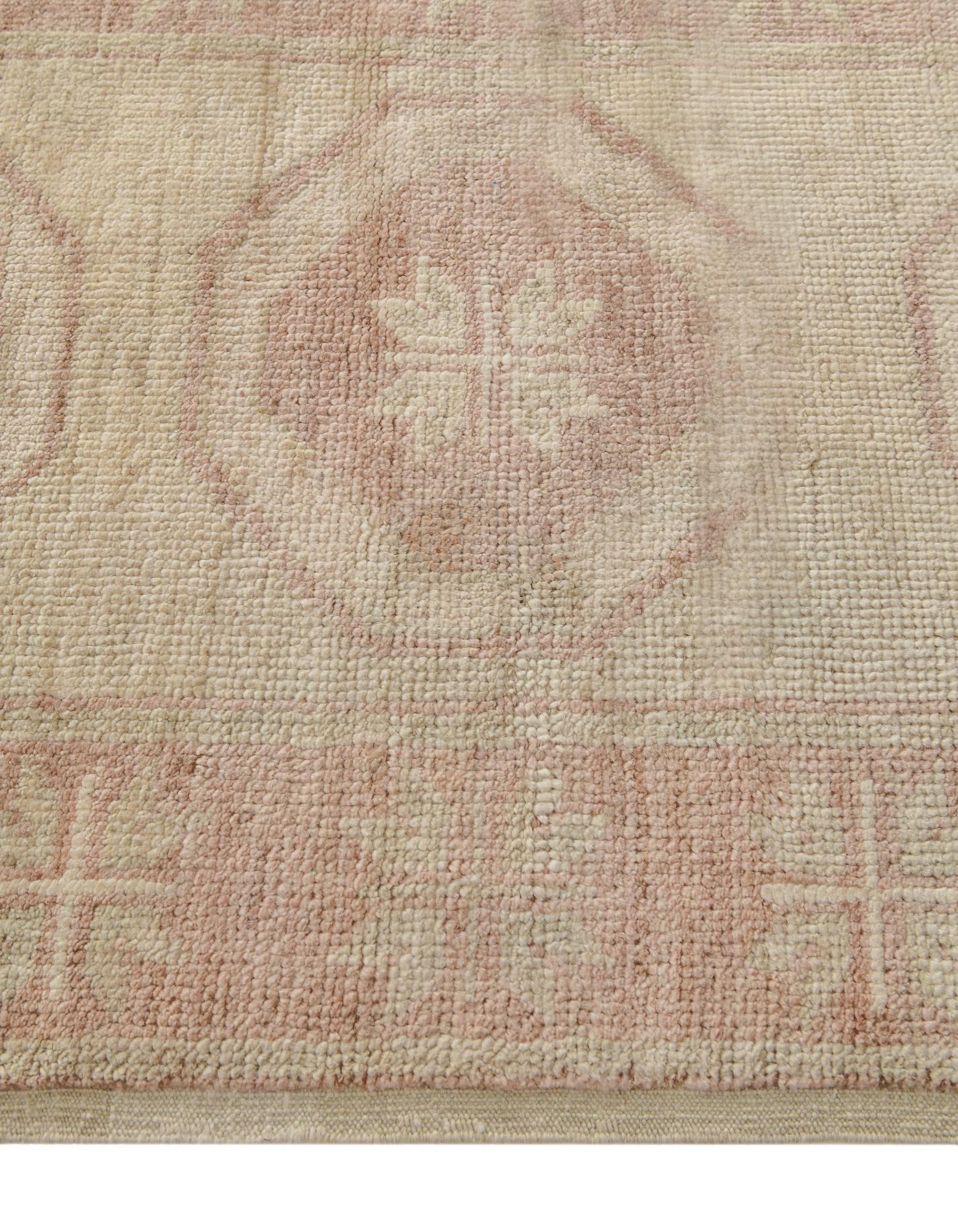 2' 10 x 8' 2 Hand Knotted Oushak Wool Runner Rug