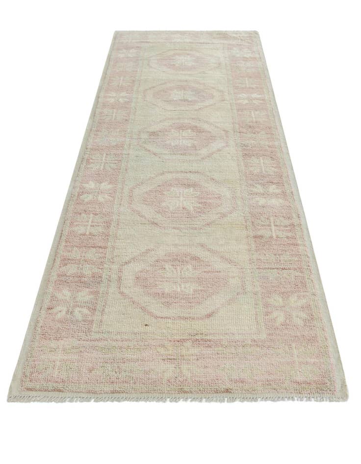 Detail image of 2' 10 x 8' 2 Hand Knotted Oushak Wool Runner Rug