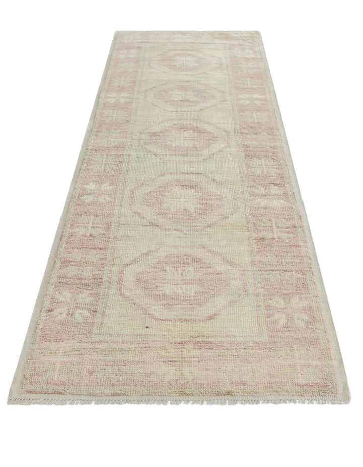 2' 10 x 8' 2 Hand Knotted Oushak Wool Runner Rug