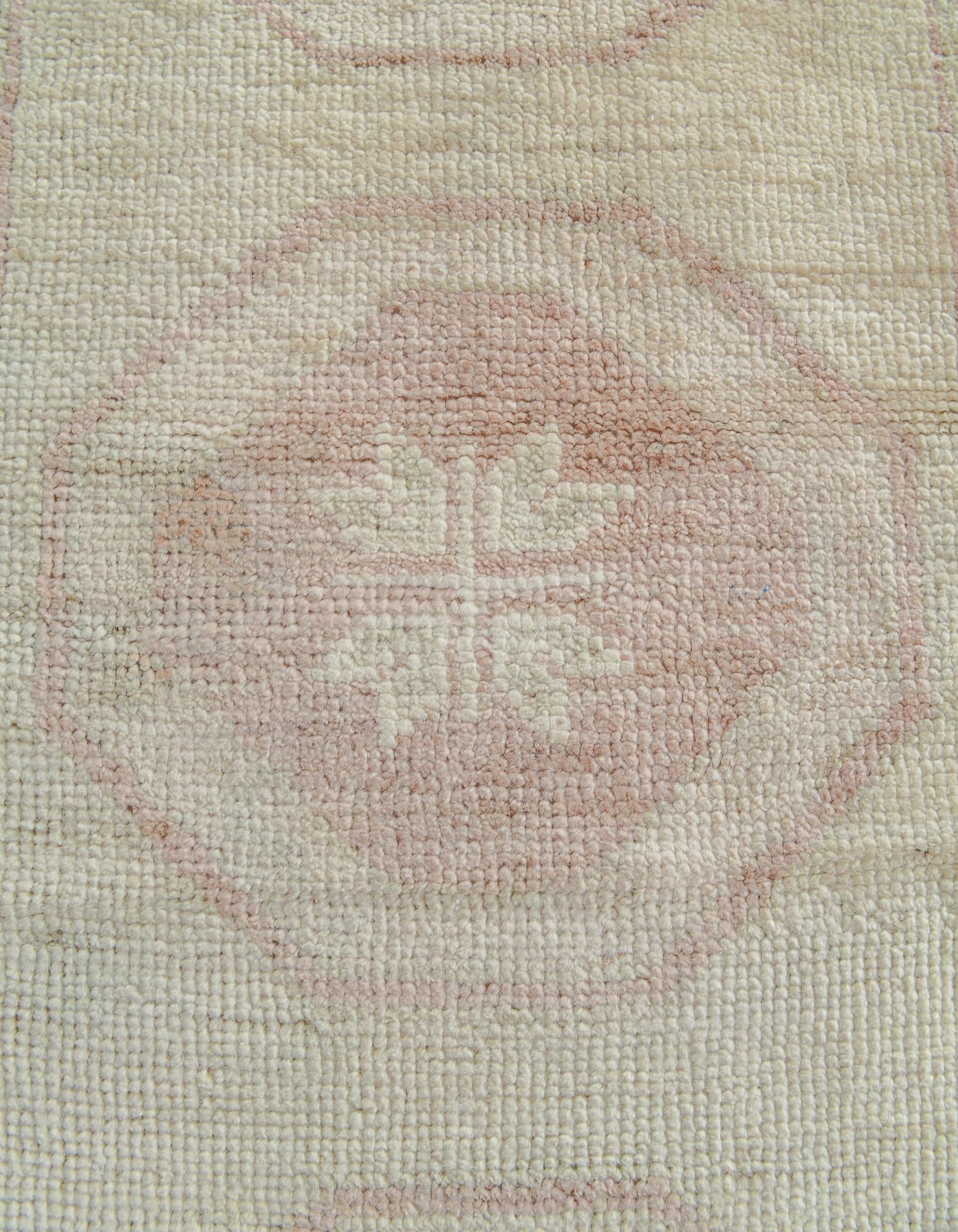 2' 10 x 8' 2 Hand Knotted Oushak Wool Runner Rug