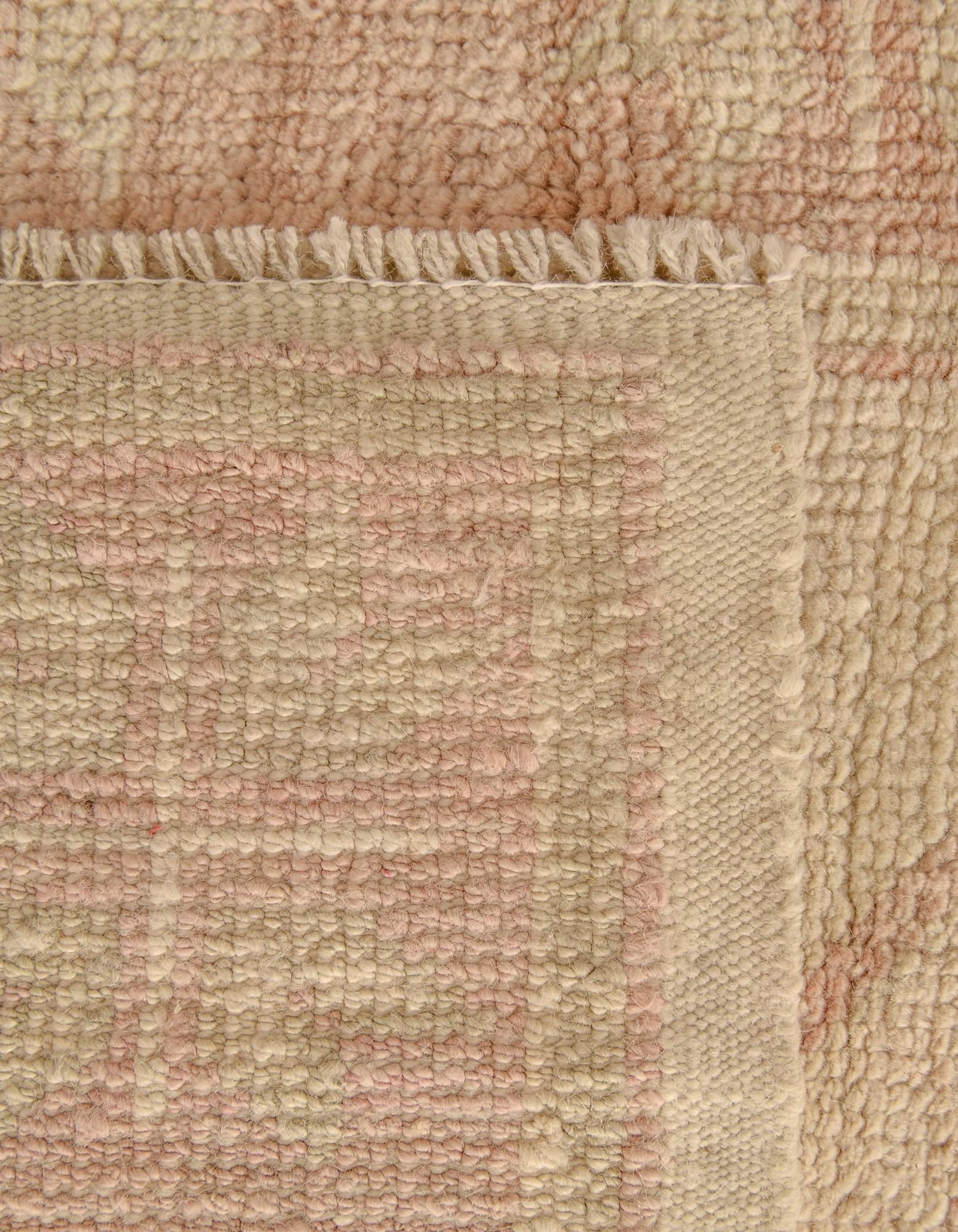 85cm x 250cm Hand Knotted Oushak Wool Runner Rug