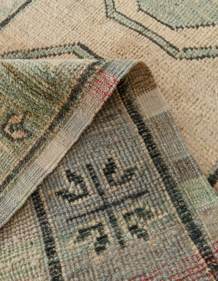 Detail image of 2' 9 x 8' 6  Hand Knotted Oushak Wool Runner Rug