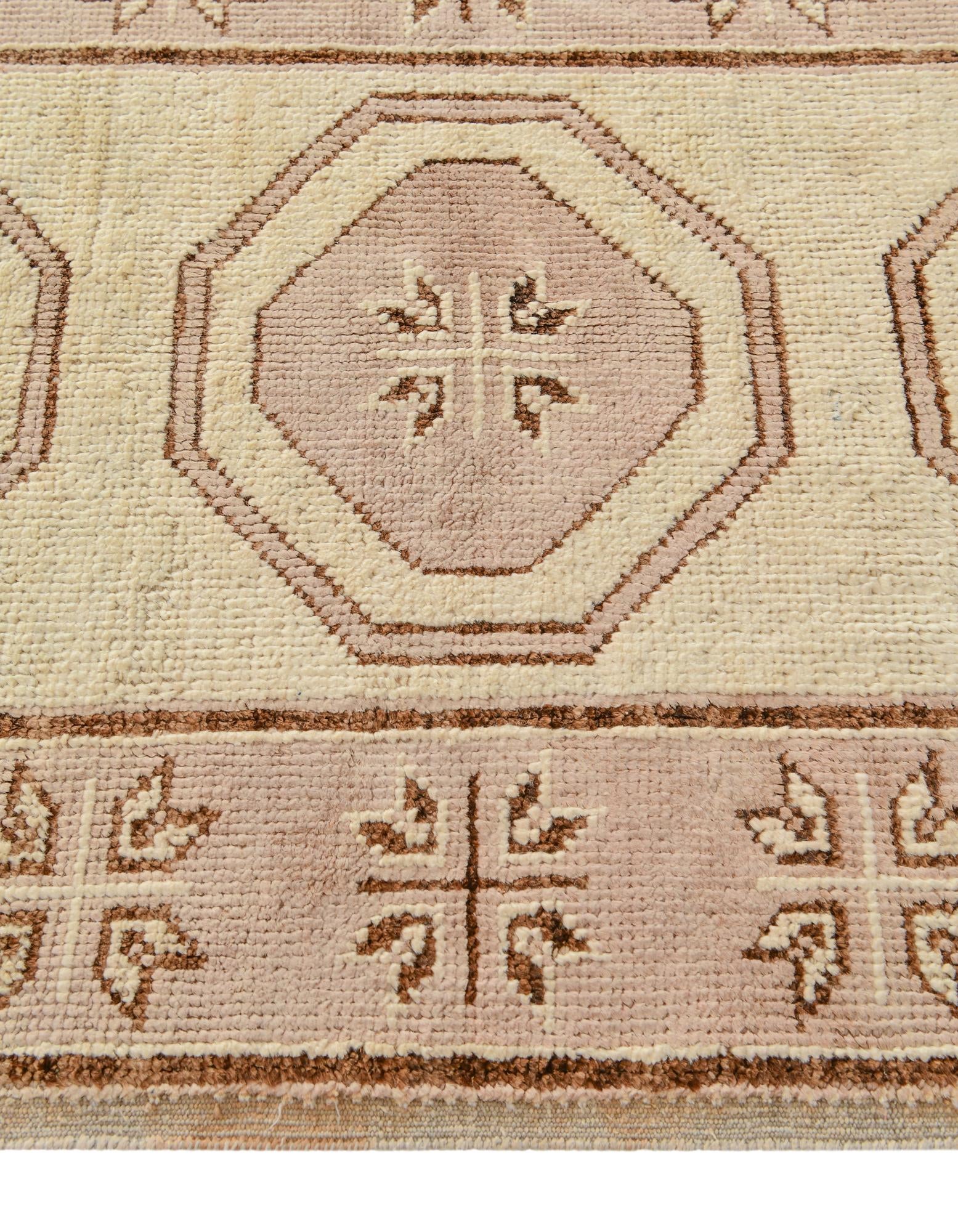 2' 9 x 8' 2 Hand Knotted Oushak Wool Runner Rug