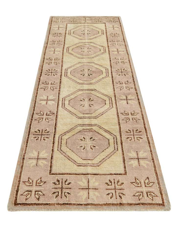 2' 9 x 8' 2 Hand Knotted Oushak Wool Runner Rug