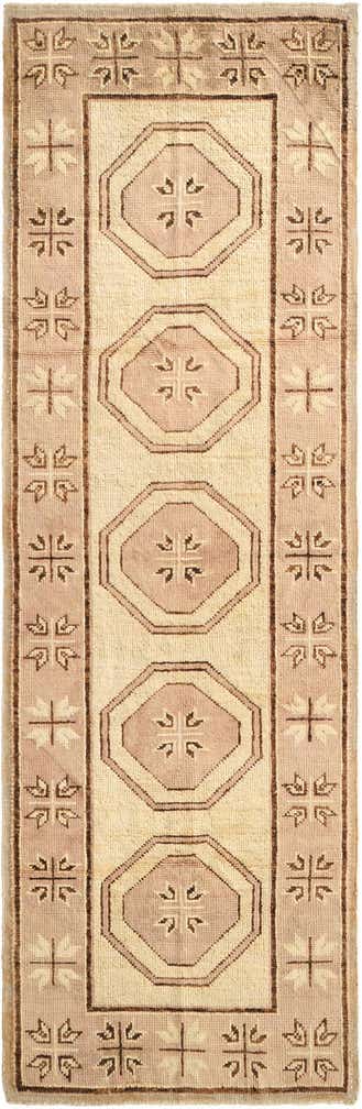 2' 9 x 8' 2 Hand Knotted Oushak Wool Runner Rug