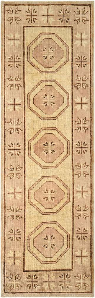 2' 9 x 8' 2 Hand Knotted Oushak Wool Runner Rug