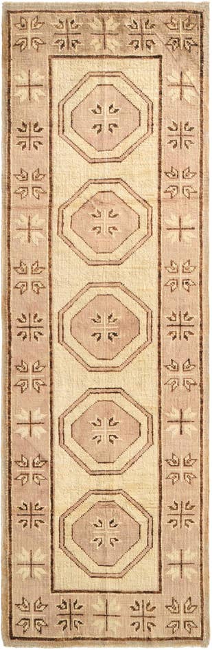 Detail image of 2' 9 x 8' 2 Hand Knotted Oushak Wool Runner Rug