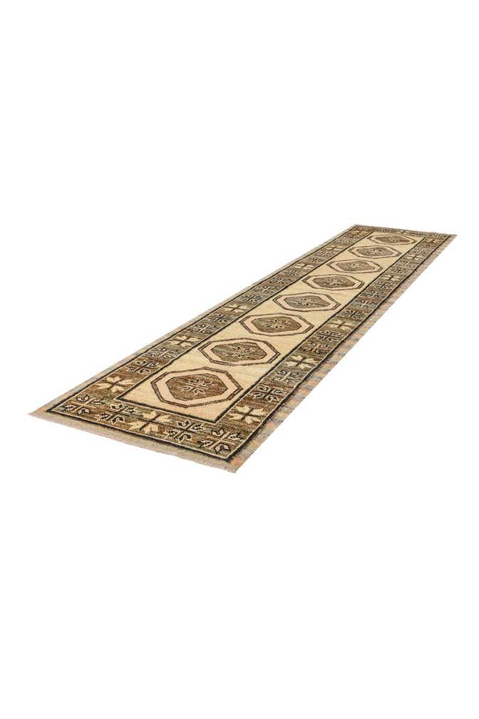 2' 8 x 12' 2 Hand Knotted Oushak Wool Runner Rug