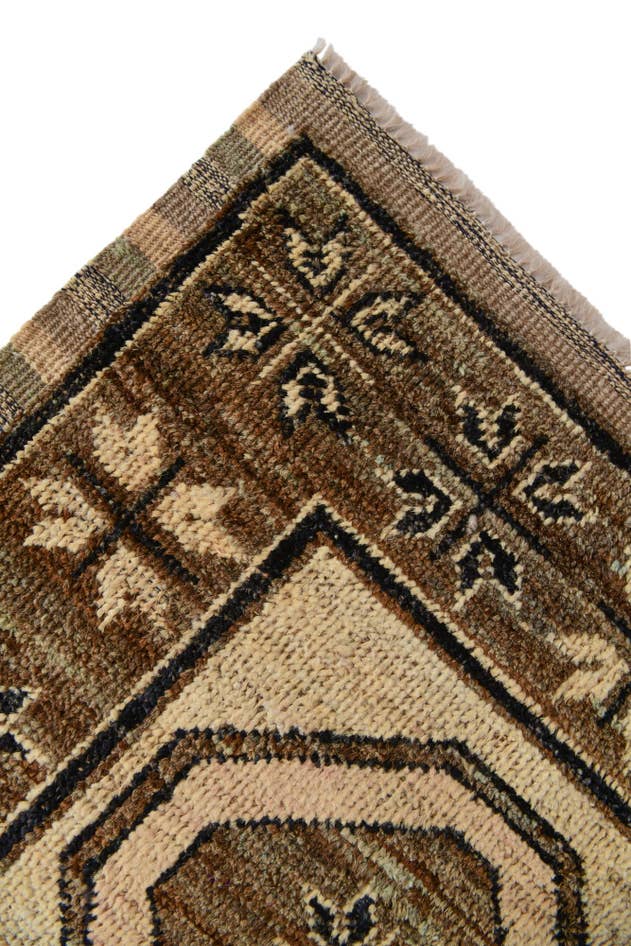 Detail image of 2' 8 x 12' 2 Hand Knotted Oushak Wool Runner Rug
