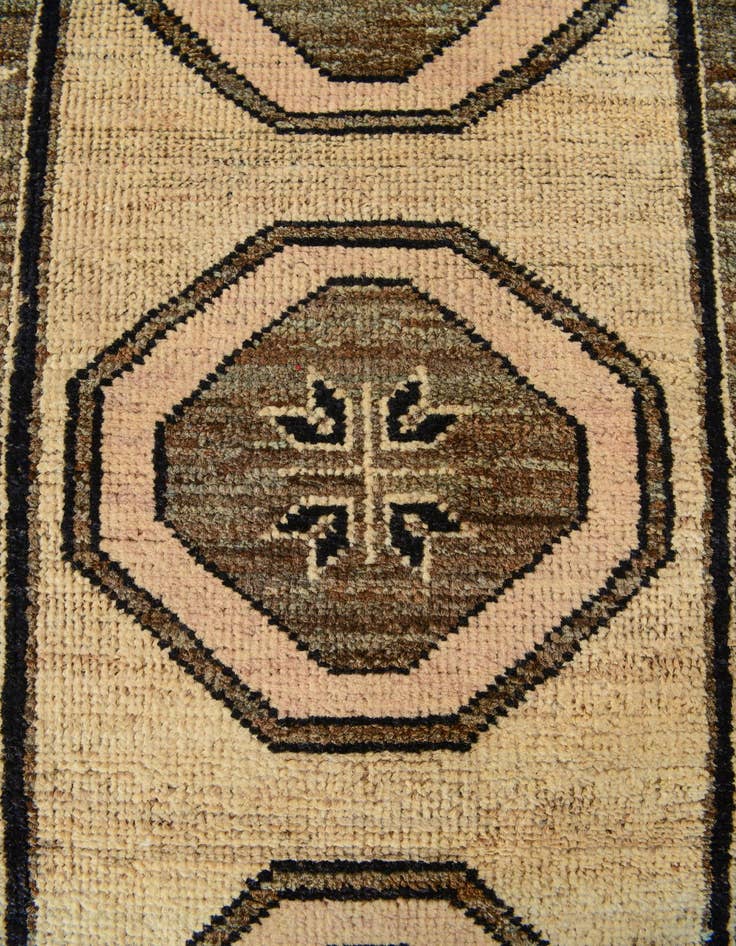 Detail image of 2' 8 x 12' 2  Hand Knotted Oushak Wool Runner Rug