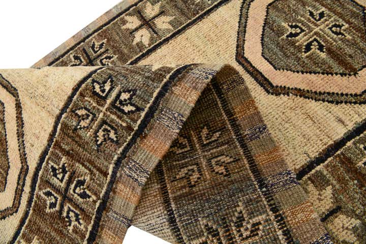 2' 8 x 12' 2 Hand Knotted Oushak Wool Runner Rug