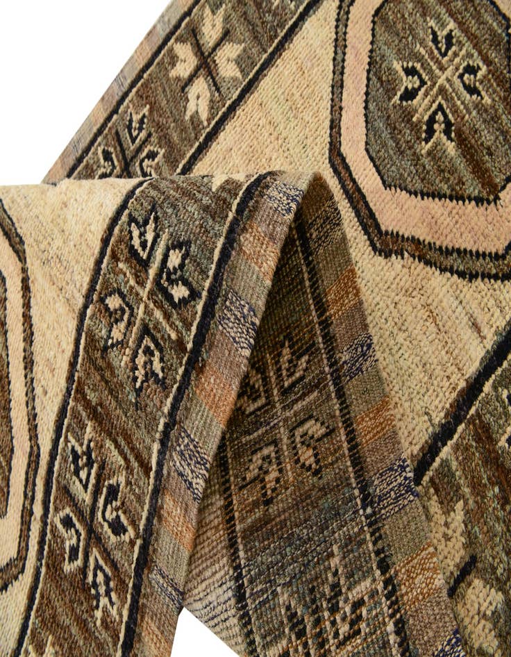 Detail image of 2' 8 x 12' 2  Hand Knotted Oushak Wool Runner Rug