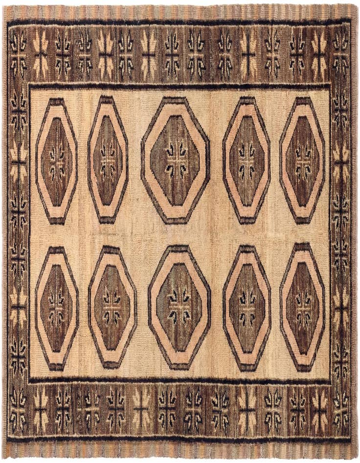 Detail image of 2' 8 x 12' 2 Hand Knotted Oushak Wool Runner Rug