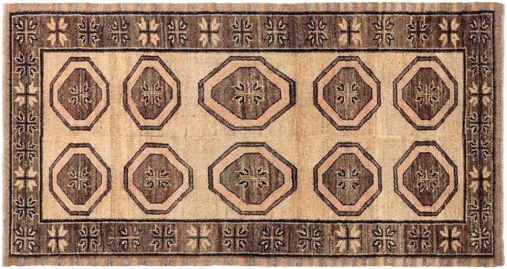 Detail image of 2' 8 x 12' 2 Hand Knotted Oushak Wool Runner Rug