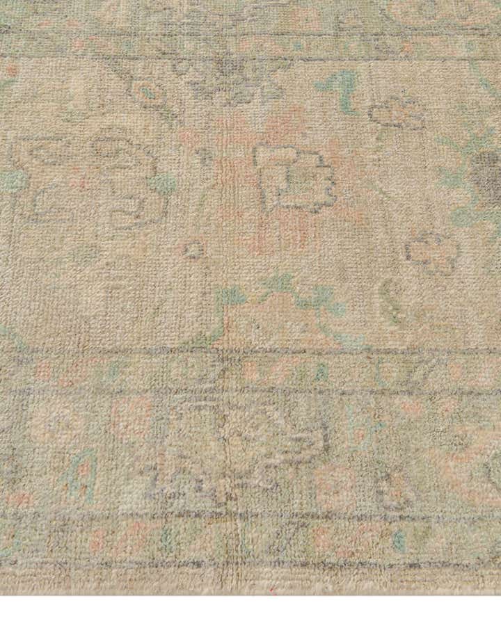 2' 9 x 9' 9 Hand Knotted Oushak Wool Runner Rug