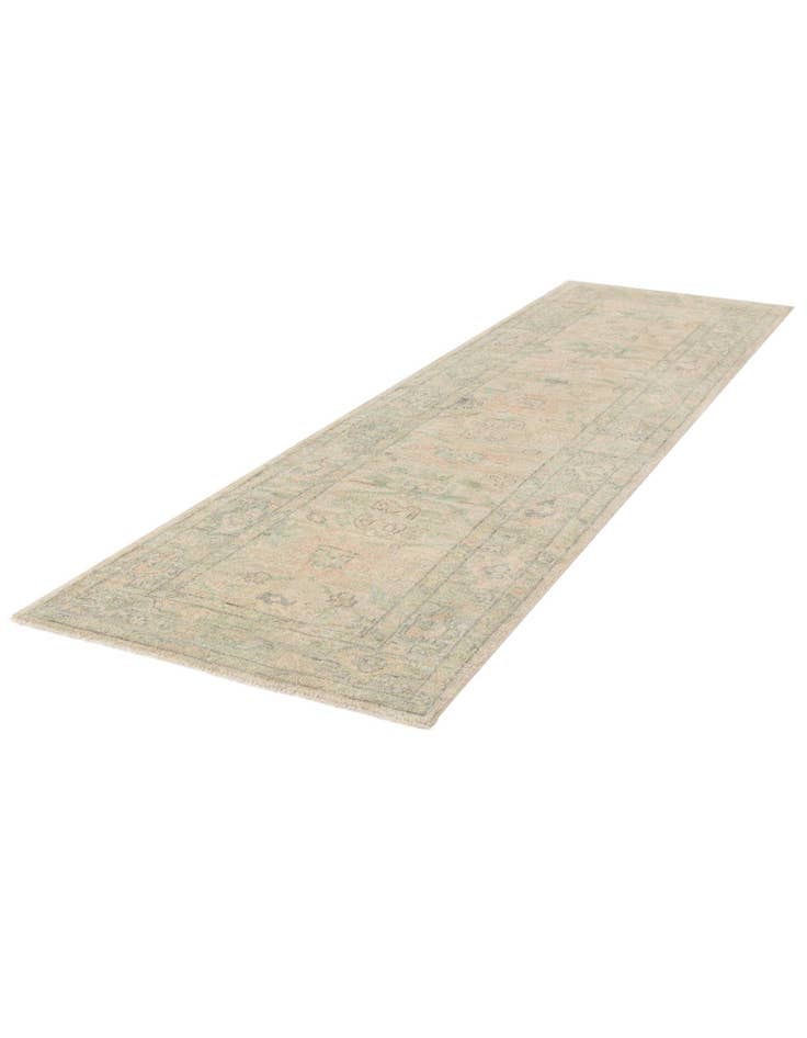 Detail image of 2' 9 x 9' 9 Hand Knotted Oushak Wool Runner Rug