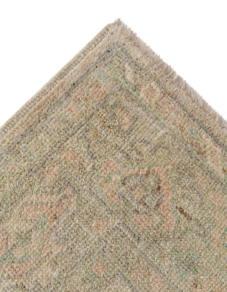 Detail image of 2' 9 x 9' 9 Hand Knotted Oushak Wool Runner Rug