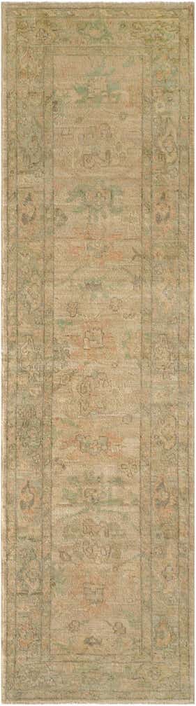 2' 9 x 9' 9 Hand Knotted Oushak Wool Runner Rug
