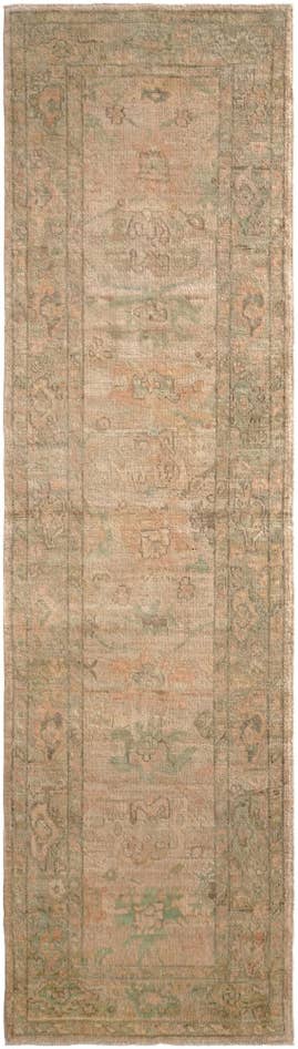 Detail image of 2' 9 x 9' 9 Hand Knotted Oushak Wool Runner Rug