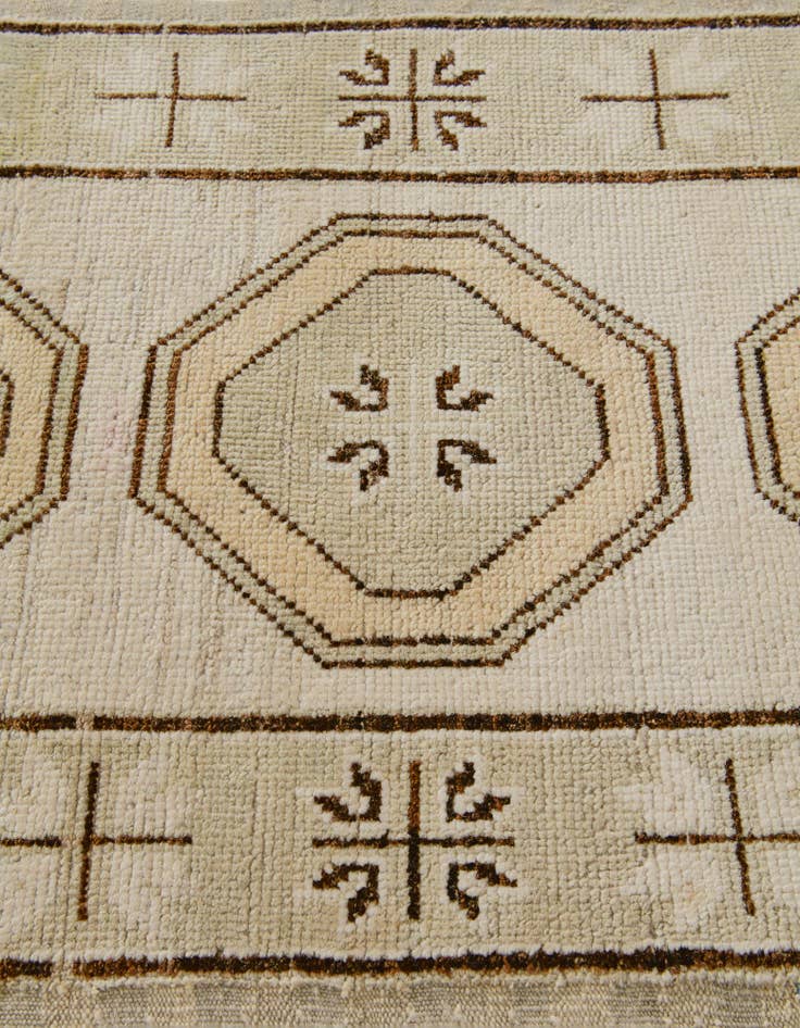 Detail image of 2' 9 x 11'  Hand Knotted Oushak Wool Runner Rug