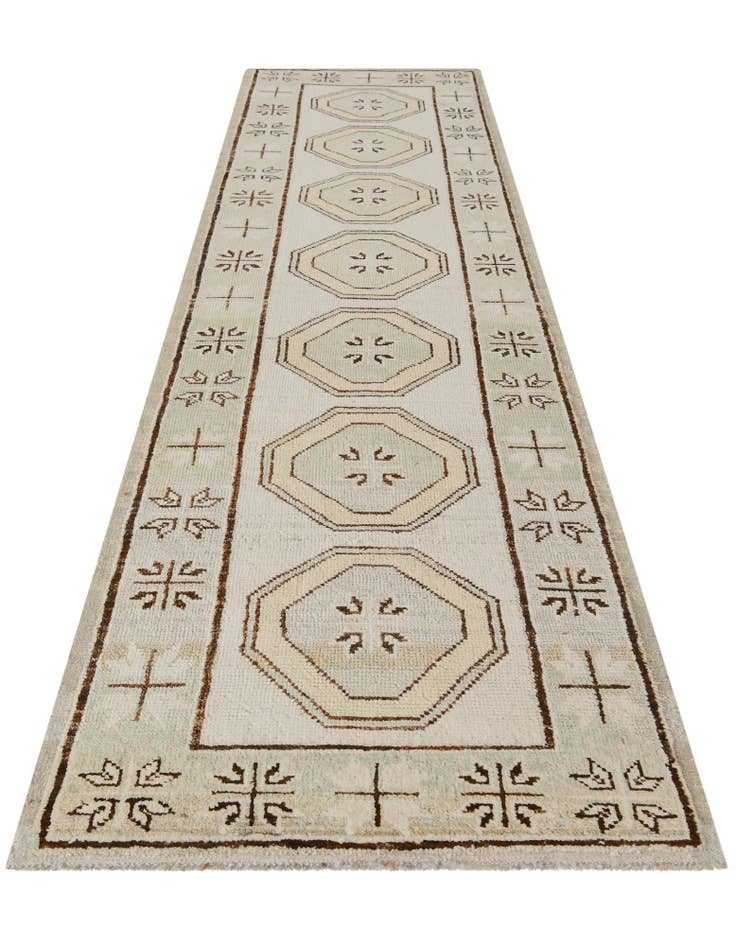 Detail image of 2' 9 x 11' Hand Knotted Oushak Wool Runner Rug